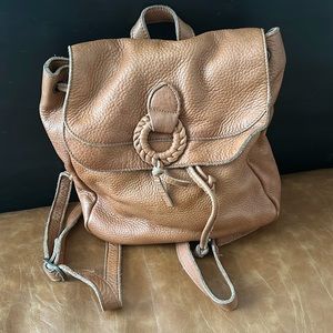 Leather day and mood backpack